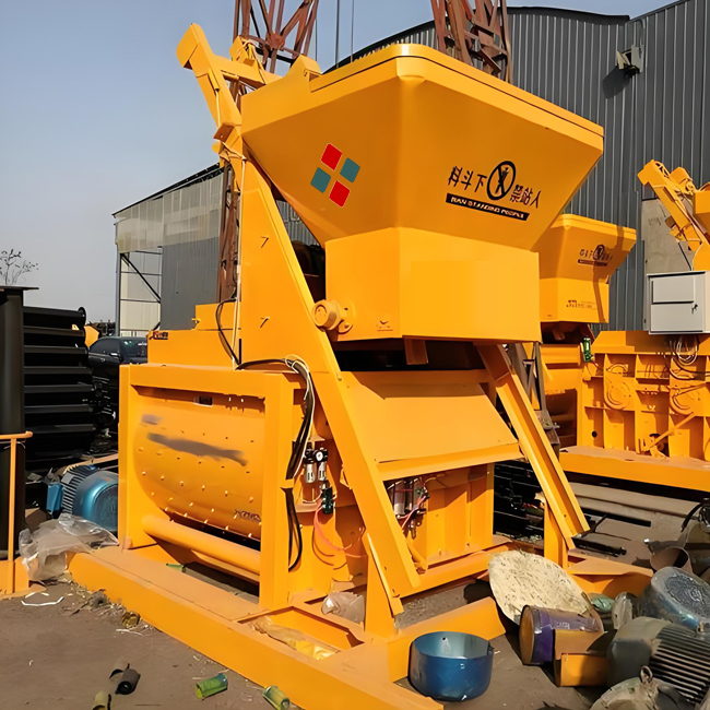 Twin Shaft Concrete Mixer