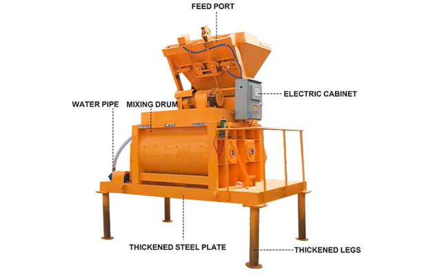 Twin Shaft Concrete Mixer
