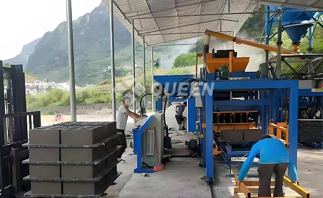 Brick Making Machine is working